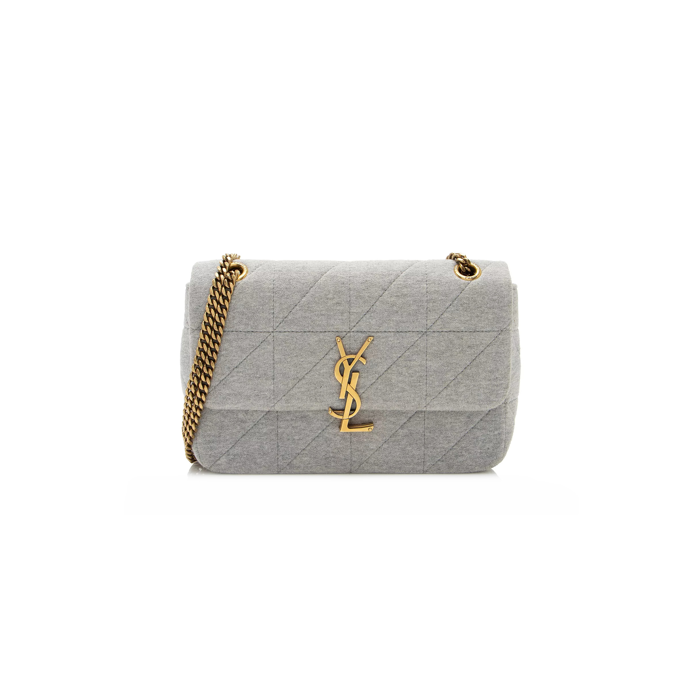 YSL JAMIE MEDIUM QUILTED SHOULDER BAG IN JERSEY 634820012498 (24*15.5*6.5cm)